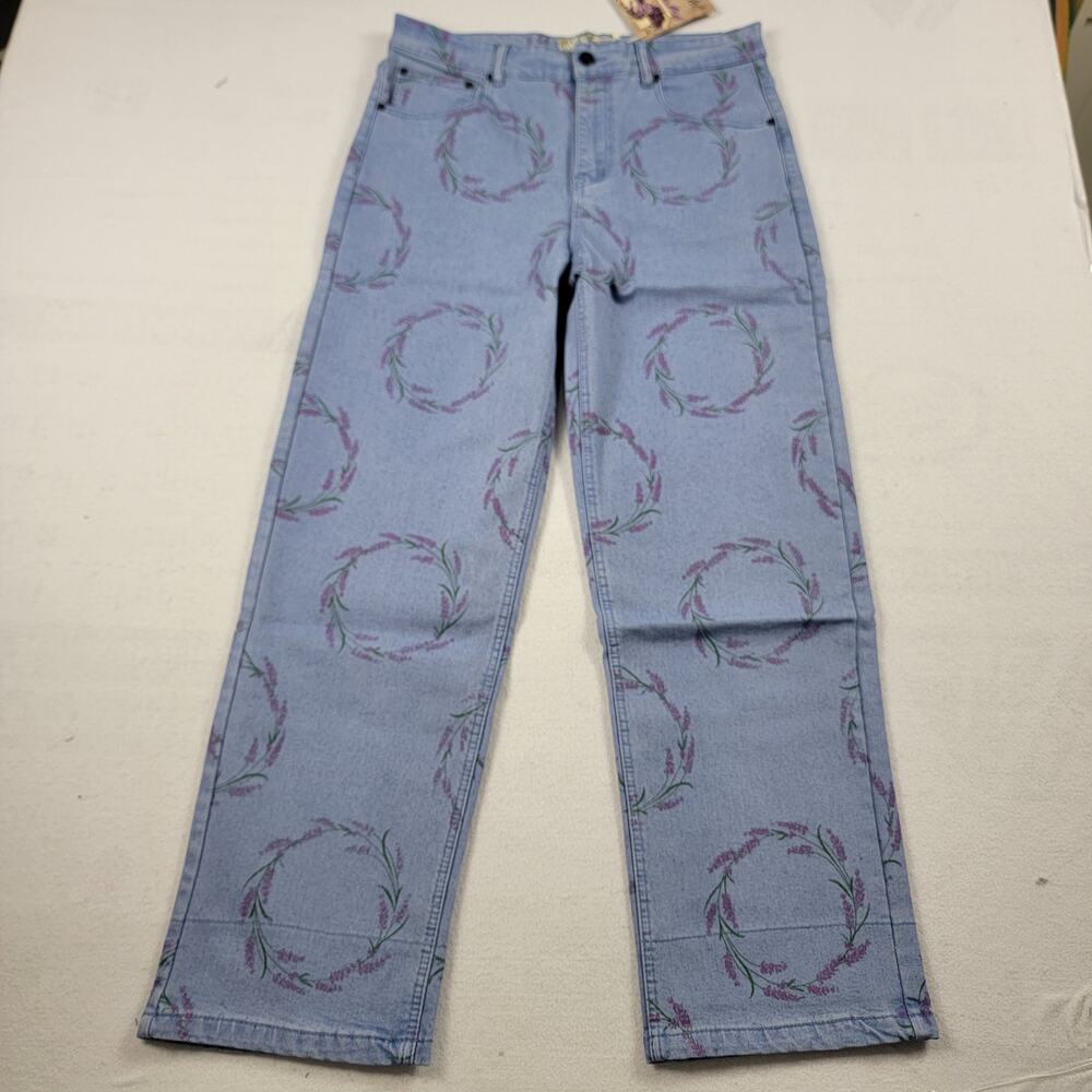 The Hideout Clothing Valensole Lavender Circle Jeans Sz 34 (XL)